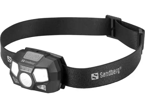 Sandberg - Hodelykt 5-i-1 med oppladbar sensor
