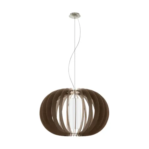EGLO STELLATO 3 Pendellampe - Valnøtt & Opalglass - Ø700 mm