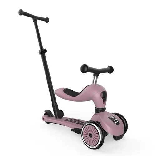 Sparkesykkel med styrestang, Highwaykick 1 Push&Go Wildberry