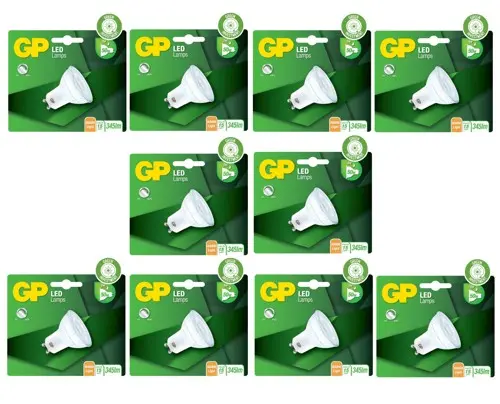 GP - LED Lamp, GU10, DIM, 5W (50W), 345lm I Bundle (10 Pcs)