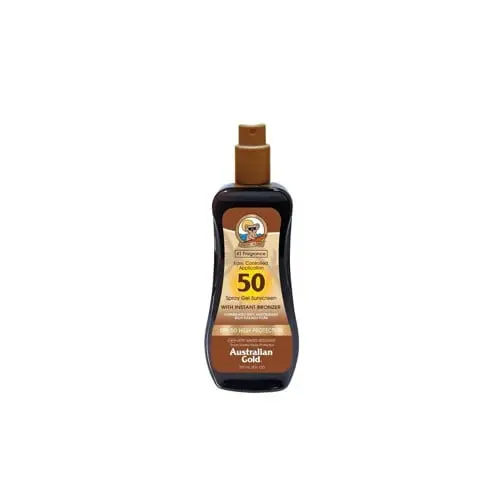 Australian Gold - Sunscreen SPF50 Spray Gel w. Instant Bronzer 237 ml