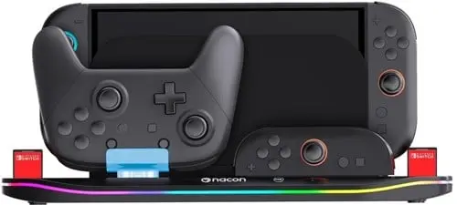 Nacon - Charging Station XL til Nintendo Switch II - Oplad 4 Joy-Con