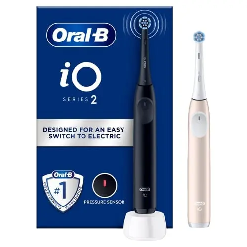 Oral B - iO 2 Duo Elektriske Tannbørster - Night Black & Calm Pink