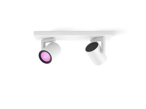 Philips Hue - Argenta Plate/Spiral Kaksois-LED-spotti - Valkoinen (2×4,2 W)