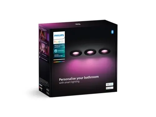 Philips Hue - Xamento Hue recessed black 3x4.2W