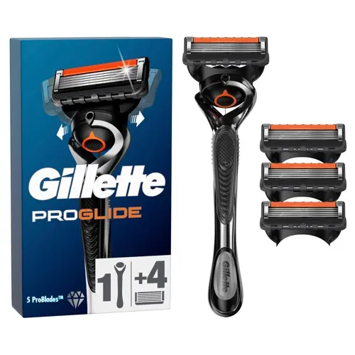 Gillette - Fusion ProGlide manuell barberhøvel - Blå/Sort