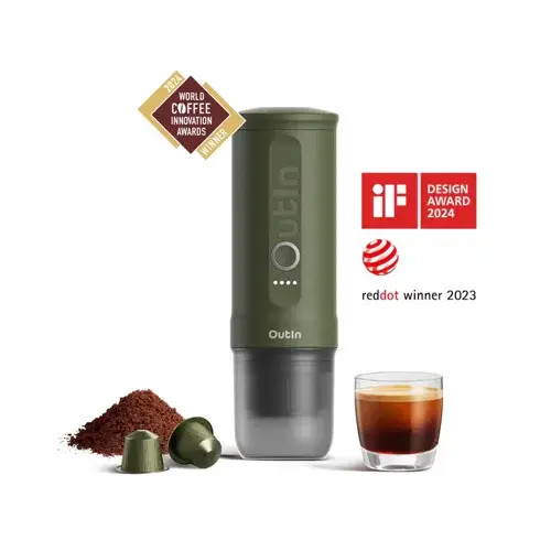 OUTIN - NANO PORTABLE ESPRESSO MACHINE GREEN