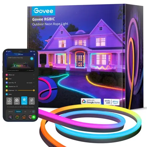Govee RGBIC Utendørs Neon Strip Lights – 10M