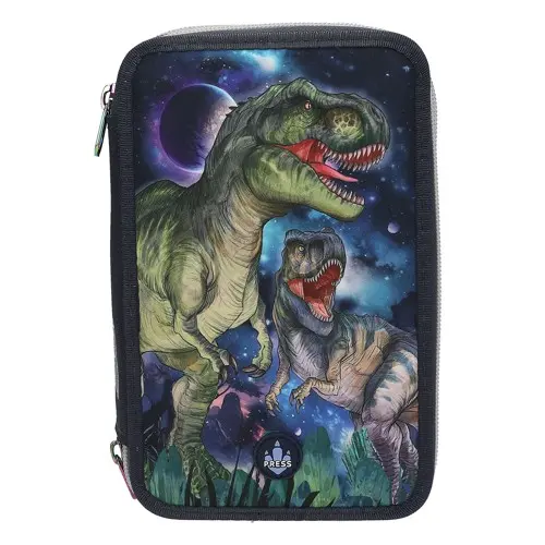 Dino World - Trippel Pennal med LED - GALAXY