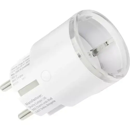 Shelly Plug S Gen3, white - Matter - WiFi smartplugg, 12A