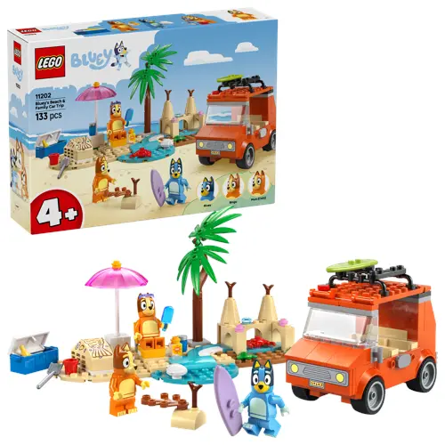 LEGO - Bluey - Bluey og familiens biltur til stranden (11202)