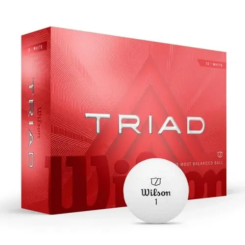 Wilson - 2025 Triad Golf Balls – White - 12 pack
