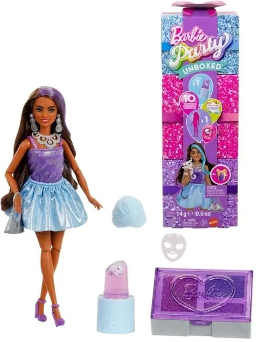 Barbie - Glam Party Unboxed Purple Petite Doll (JFY66)