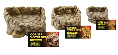 Exo Terra - Water Bowl Corner - Neutral, Natural - XL