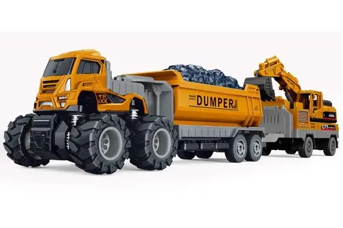 KLX - Die-cast dumper w/hangers, excavator & friction (534676)