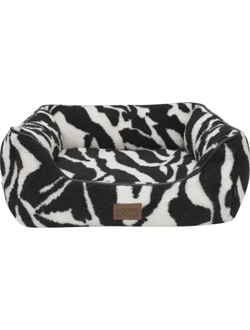 Nordic paws - Zebra Comfort Dogbed - Zebra Pattern - M 60 x 52 x 20 cm