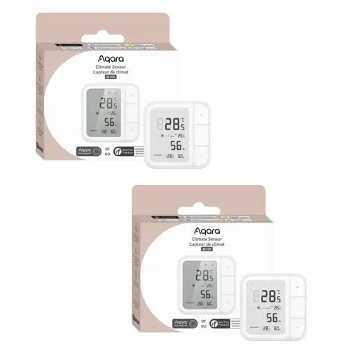 Aqara - 2x Smart Temperature & Humidity Sensor with LCD Display