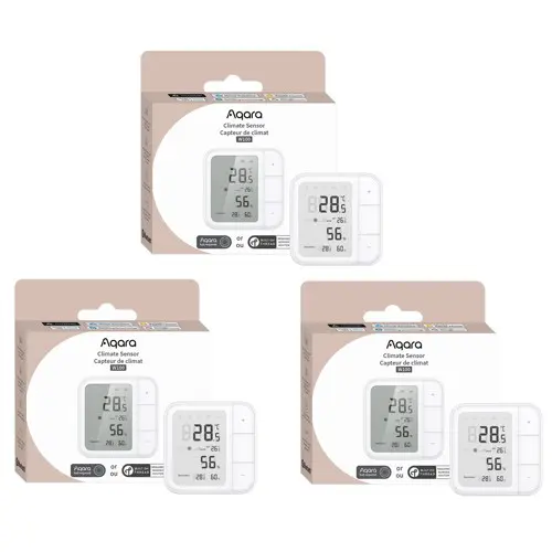 Aqara - 3x Smart Temperature & Humidity Sensor with LCD Display