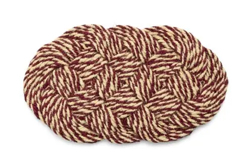 HAY - Coco Dørmatte Swirl 40x80 cm (Bordeaux & Offwhite)