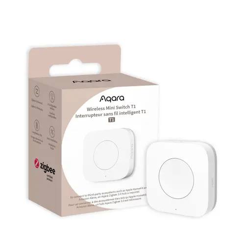 Aqara - 2x Wireless Mini Switch T1 - Smart Home Convenience at Your Fingertips - Bundle