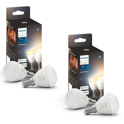 Philips Hue - 2x Wa Luster LED Lamps 5.1W E14 - 2 pack - 4pcs - Bundle