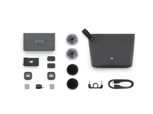 DJI - Mic 3 Trådløst Mikrofonsett (2 Sendere + 1 Mottaker + Ladeetui)