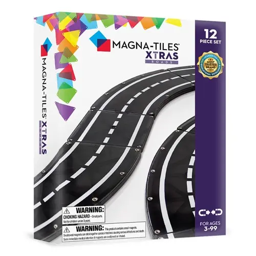 MAGNA-TILES - XTRAS Roads 12 Piece Set (90235B)