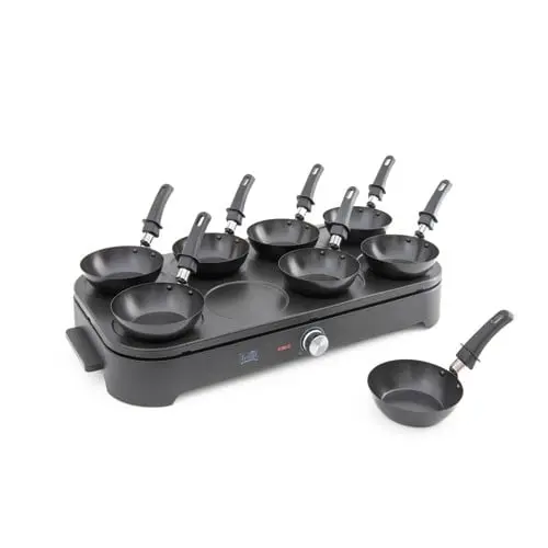 FRITEL Gourmet Wok Pannekake GWP2560 – 3-i-1 Bordgrill, Wok og Pannekakesteker for 8 personer
