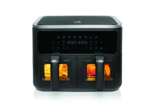 Fritel - SnackTastic® 8480 DUO Airfryer – Doble Kurver med Synk-funksjon og Vindu