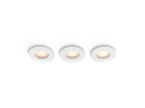 Philips Hue Adore - Innfelte baderomslys 3x4.2W - White Ambiance (Hvit, IP65)