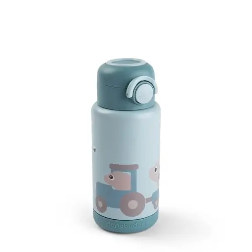 Done by Deer - Insulated bottle Tiny farm - Blue - 340 ml