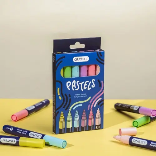 CrateIT - Pastel Markers 3mm - 6 pcs. (CR-T1132)