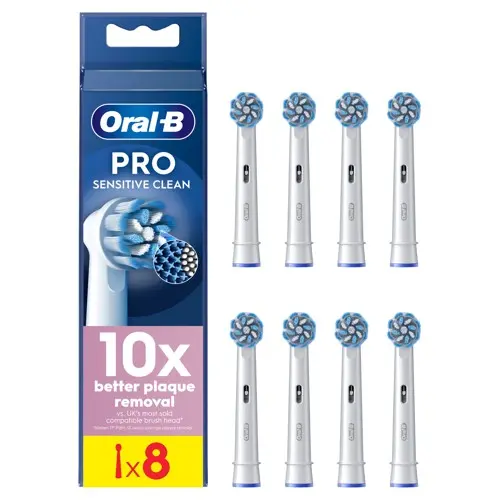 Oral B - Pro Sensitive Clean Børstehoder - White - 8 stk