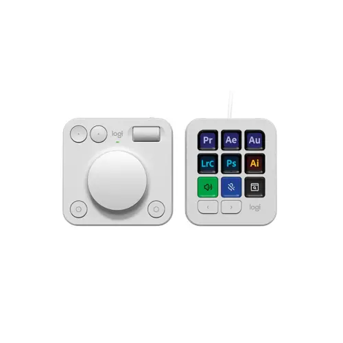 Logitech - MX Creative Console - Pale Grey