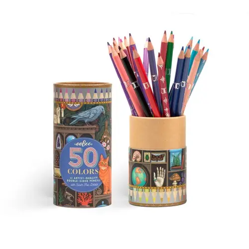 Eeboo - 25 Colour Pencils - Double Sided - Alchemist's Cabinet (EPTB273)