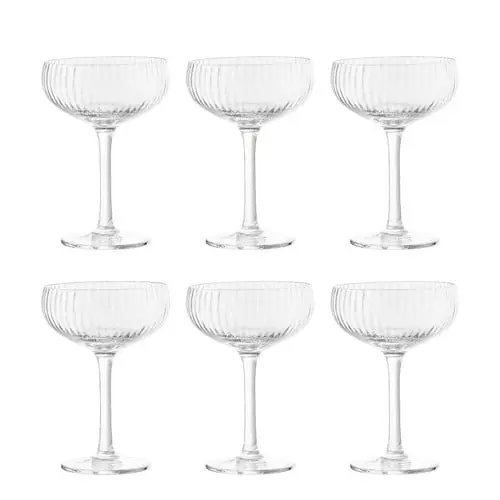 Bloomingville - Astrid Champagne Glass - Clear - 6 Pieces