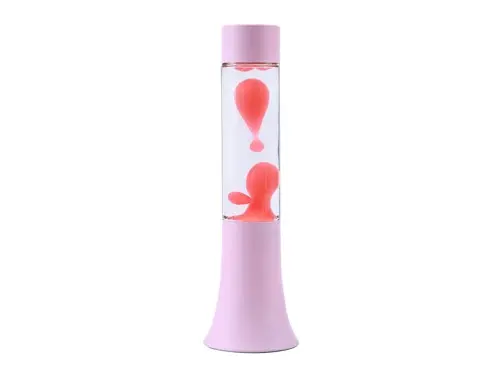 iTotal - Flared Lava Lamp - Pastel Pink - 9 x 9 x 37 cm