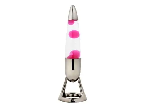 iTotal - Missile LED Lava Lamp with Color-changing Light - Pink - Diameter 10.7 cm x Height 36.5 cm