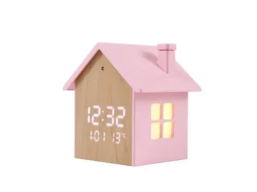 iTotal - Birdhouse Alarm Clock - Pastel Pink