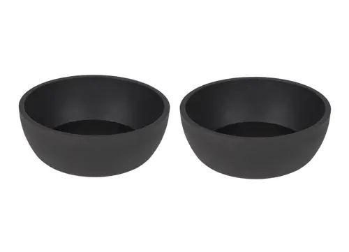 District 70 - 2x BAMBOO Dog Bowl Medium Dark Grey - 1000ml.