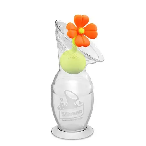 Haakaa - Gen. 2 Silicone Breast Pump & Flower Stopper Set - 100 ml
