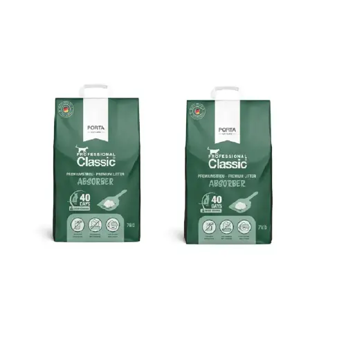 Porta - 2x Catlitter - Proffesional Classic Absorber - 14 kg