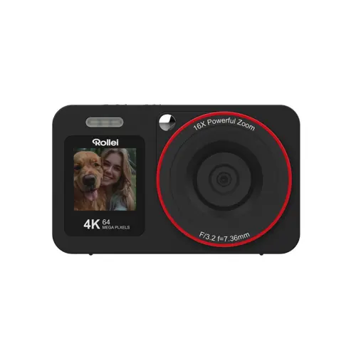 Rollei - Compactline Dual Screen Digital Camera - 64 MP - 4K
