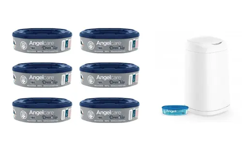Angelcare - Dress-Up - diaper pail & 6pk refill - Bundle