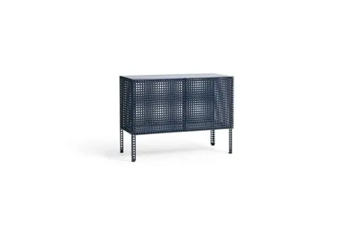 HAY - Perforated Gulvskap Lite - H 66,5cm - Stålblå