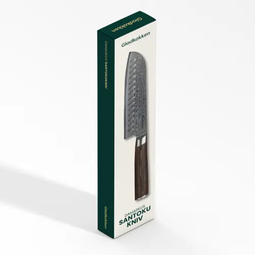 Gladkokken - Damaskus Santokukniv - 18 cm Blade