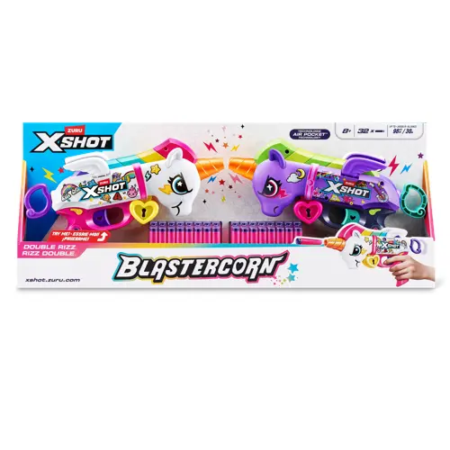 X-Shot - Blastercorn Unicorn Blaster 2pk (32darts) (36855)