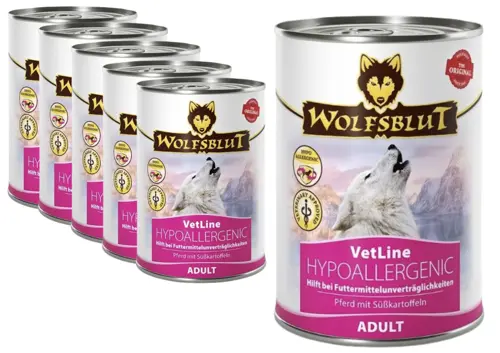 Wolfsblut - 6x Hypoallergenic wet food - 395 gr
