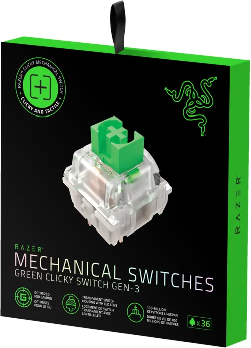 Razer - Mekaniske Switches Pakke - Green Clicky