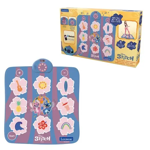 Lexibook - Disney Electronic, Bluetooth and luminous dance mat Stitch  (DM10D)